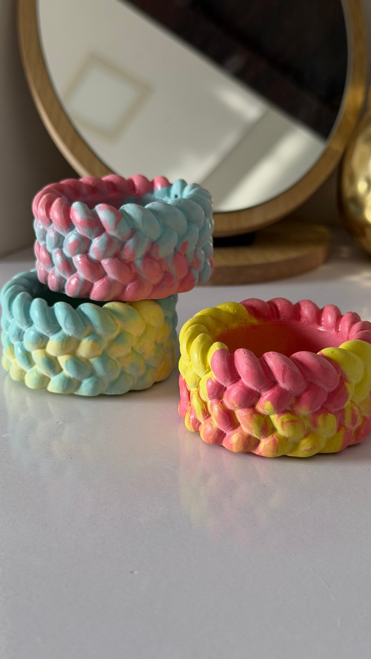 Colour Block Rope Jar