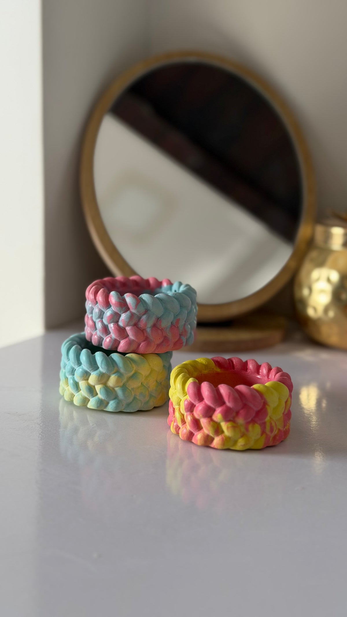 Colour Block Rope Jar